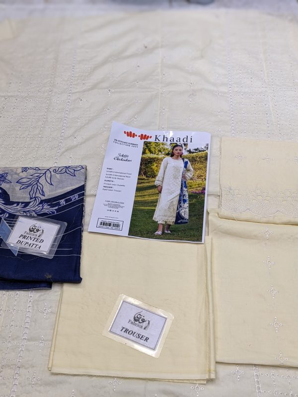 3 Piece Khaadi Chicken Kari Unstitched Suit New Collection For Women's